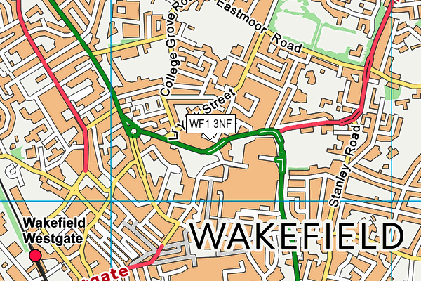 WF1 3NF map - OS VectorMap District (Ordnance Survey)