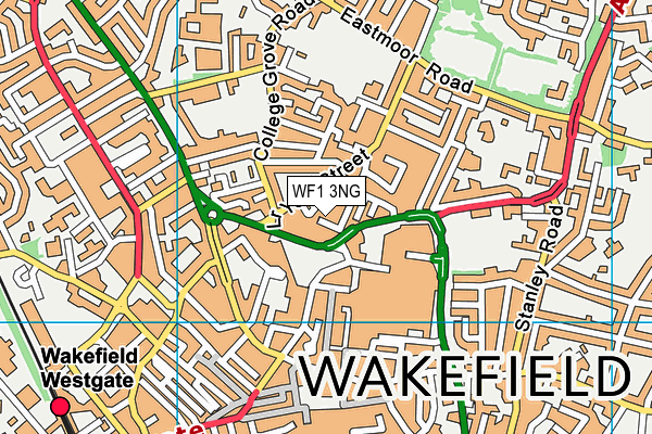 WF1 3NG map - OS VectorMap District (Ordnance Survey)