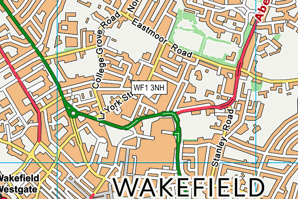 WF1 3NH map - OS VectorMap District (Ordnance Survey)