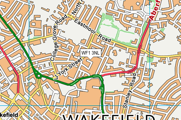 WF1 3NL map - OS VectorMap District (Ordnance Survey)