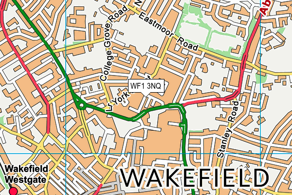 WF1 3NQ map - OS VectorMap District (Ordnance Survey)