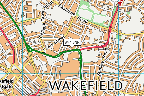 WF1 3NR map - OS VectorMap District (Ordnance Survey)