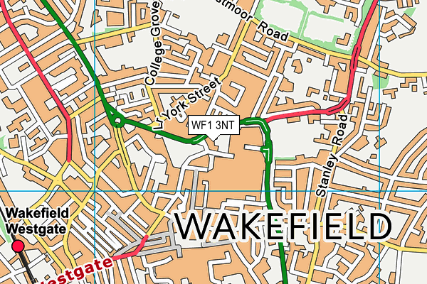 WF1 3NT map - OS VectorMap District (Ordnance Survey)