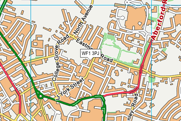 WF1 3PJ map - OS VectorMap District (Ordnance Survey)