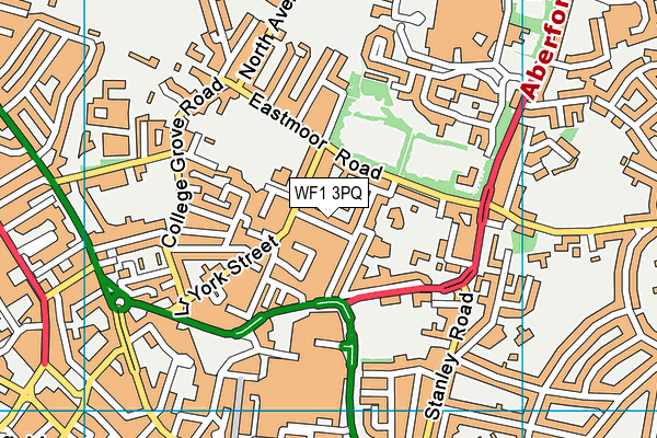 WF1 3PQ map - OS VectorMap District (Ordnance Survey)