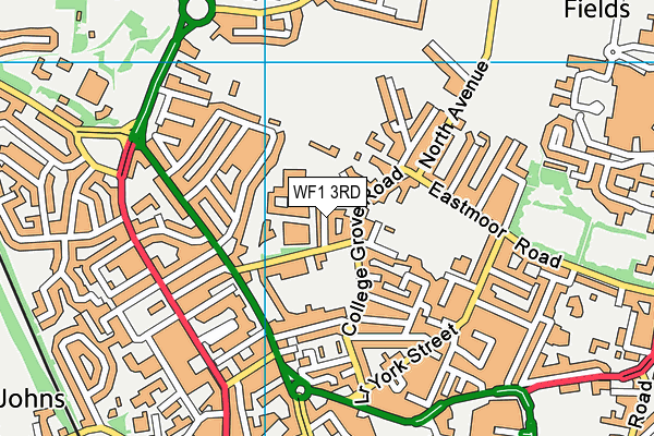 WF1 3RD map - OS VectorMap District (Ordnance Survey)