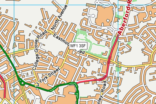 WF1 3SF map - OS VectorMap District (Ordnance Survey)