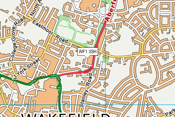 WF1 3SH map - OS VectorMap District (Ordnance Survey)