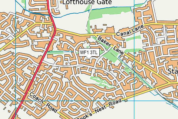 WF1 3TL map - OS VectorMap District (Ordnance Survey)