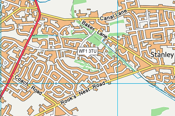 WF1 3TU map - OS VectorMap District (Ordnance Survey)