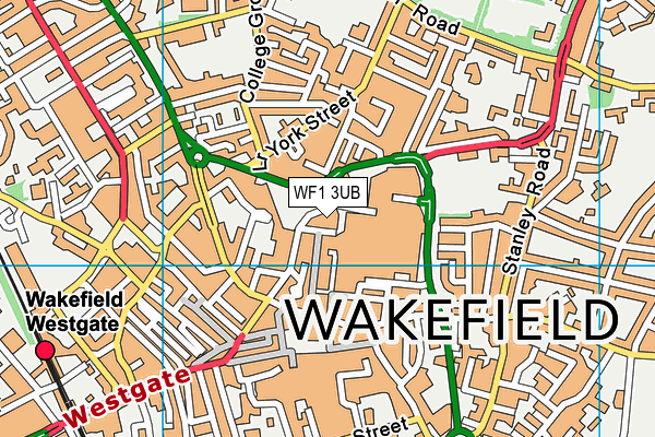 WF1 3UB map - OS VectorMap District (Ordnance Survey)
