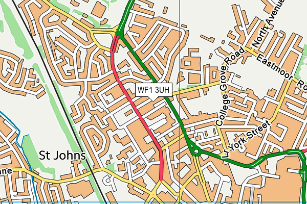 WF1 3UH map - OS VectorMap District (Ordnance Survey)