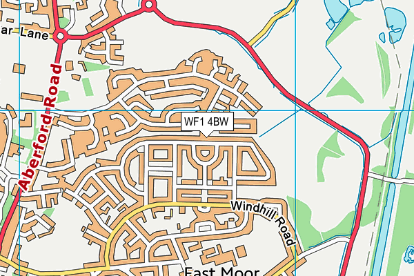 WF1 4BW map - OS VectorMap District (Ordnance Survey)