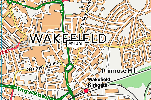 WF1 4DU map - OS VectorMap District (Ordnance Survey)