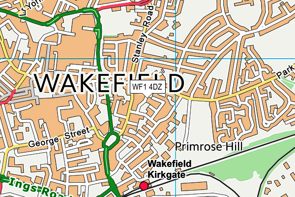 WF1 4DZ map - OS VectorMap District (Ordnance Survey)