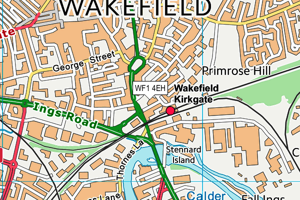 WF1 4EH map - OS VectorMap District (Ordnance Survey)