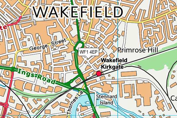 WF1 4EP map - OS VectorMap District (Ordnance Survey)