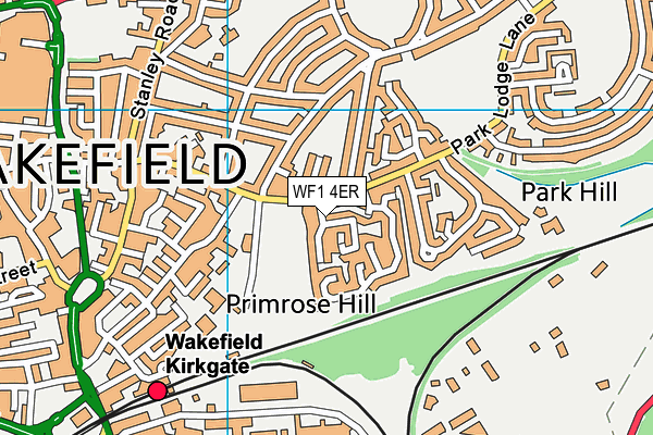 WF1 4ER map - OS VectorMap District (Ordnance Survey)