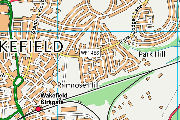 WF1 4ES map - OS VectorMap District (Ordnance Survey)