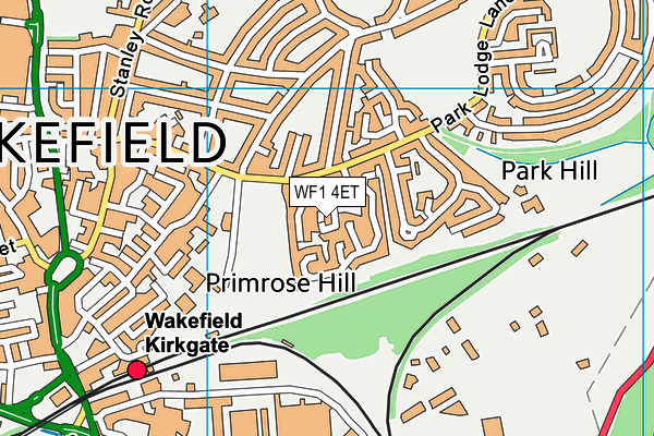 WF1 4ET map - OS VectorMap District (Ordnance Survey)