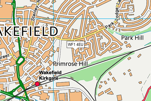 WF1 4EU map - OS VectorMap District (Ordnance Survey)