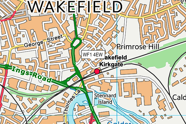 WF1 4EW map - OS VectorMap District (Ordnance Survey)