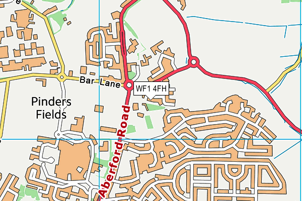 WF1 4FH map - OS VectorMap District (Ordnance Survey)