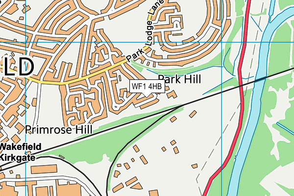 WF1 4HB map - OS VectorMap District (Ordnance Survey)