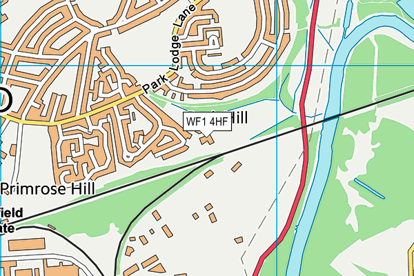 WF1 4HF map - OS VectorMap District (Ordnance Survey)