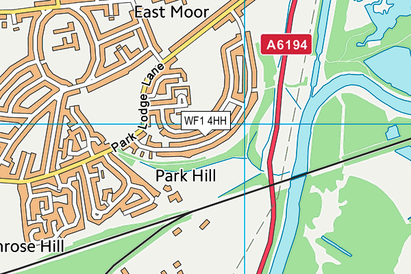 WF1 4HH map - OS VectorMap District (Ordnance Survey)