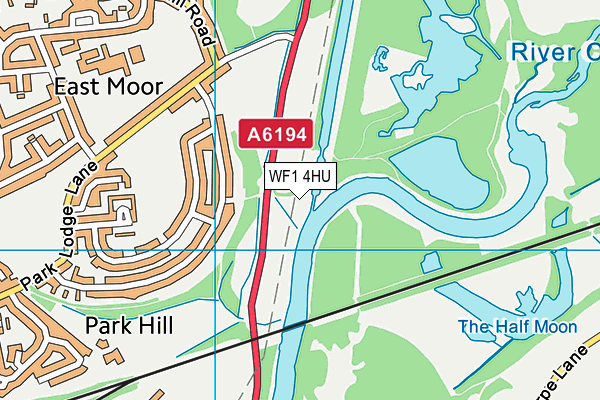 WF1 4HU map - OS VectorMap District (Ordnance Survey)