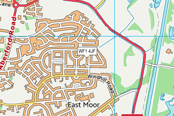 WF1 4JF map - OS VectorMap District (Ordnance Survey)