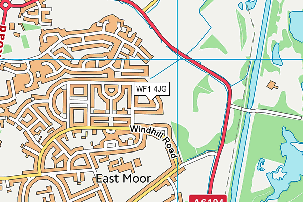 WF1 4JG map - OS VectorMap District (Ordnance Survey)