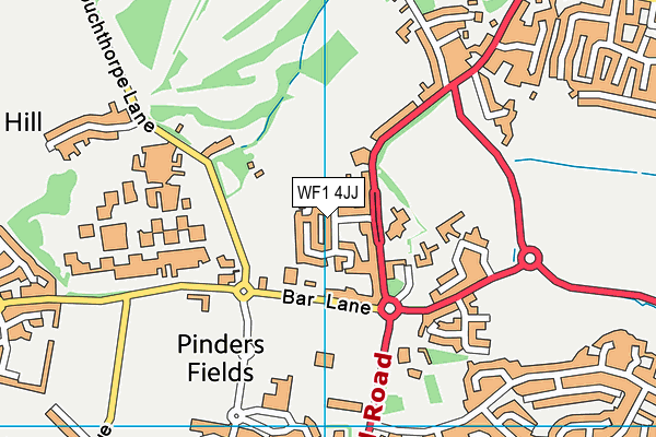 WF1 4JJ map - OS VectorMap District (Ordnance Survey)