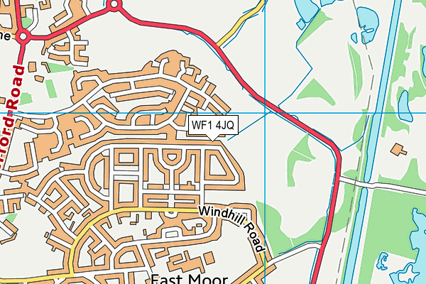 WF1 4JQ map - OS VectorMap District (Ordnance Survey)