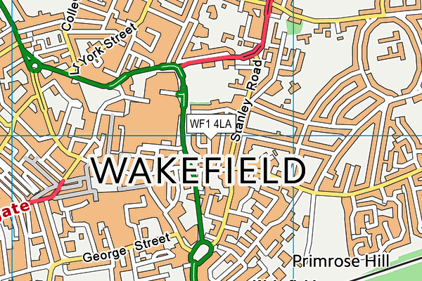 WF1 4LA map - OS VectorMap District (Ordnance Survey)