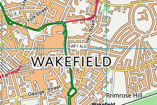 WF1 4LG map - OS VectorMap District (Ordnance Survey)