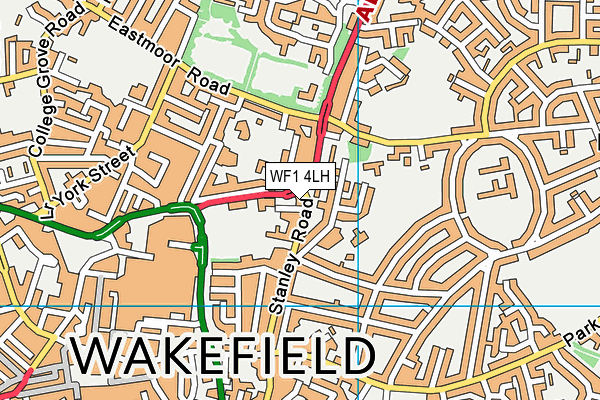 WF1 4LH map - OS VectorMap District (Ordnance Survey)