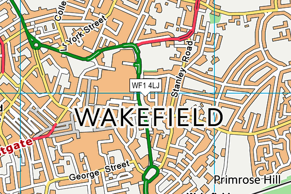 WF1 4LJ map - OS VectorMap District (Ordnance Survey)