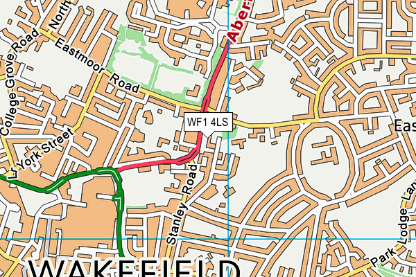 WF1 4LS map - OS VectorMap District (Ordnance Survey)