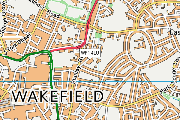 Outwood Primary Academy Greenhill map (WF1 4LU) - OS VectorMap District (Ordnance Survey)