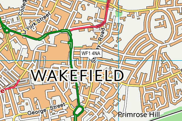 WF1 4NA map - OS VectorMap District (Ordnance Survey)