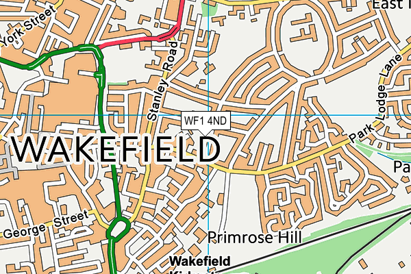 WF1 4ND map - OS VectorMap District (Ordnance Survey)