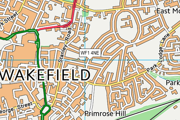 WF1 4NE map - OS VectorMap District (Ordnance Survey)