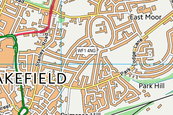 WF1 4NG map - OS VectorMap District (Ordnance Survey)