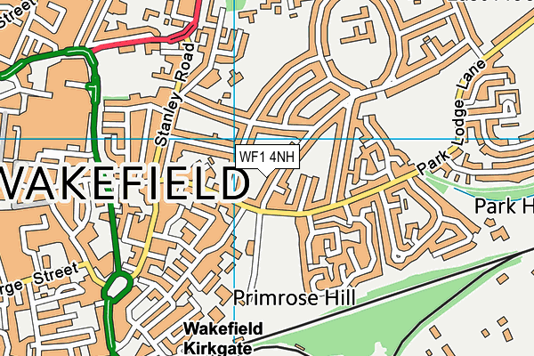 WF1 4NH map - OS VectorMap District (Ordnance Survey)