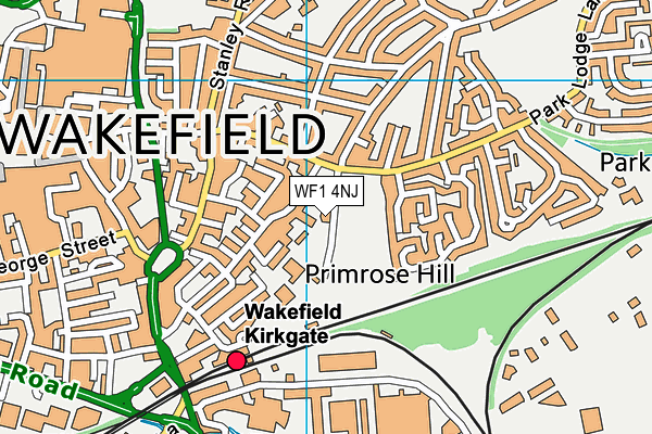 WF1 4NJ map - OS VectorMap District (Ordnance Survey)