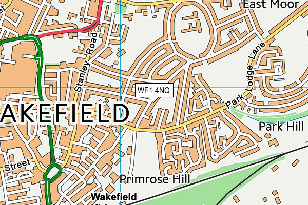 WF1 4NQ map - OS VectorMap District (Ordnance Survey)