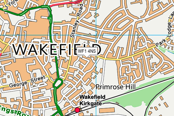 WF1 4NS map - OS VectorMap District (Ordnance Survey)