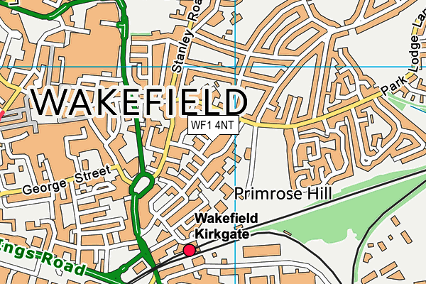 WF1 4NT map - OS VectorMap District (Ordnance Survey)